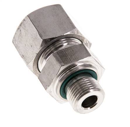 G 3/8'' Buitendraad x 16S RVS Rechte Snijring Koppeling met FKM Afdichting 400 Bar DIN 2353