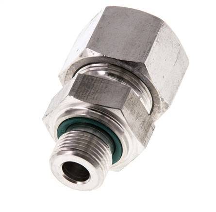 G 3/8'' Buitendraad x 16S RVS Rechte Snijring Koppeling met FKM Afdichting 400 Bar DIN 2353