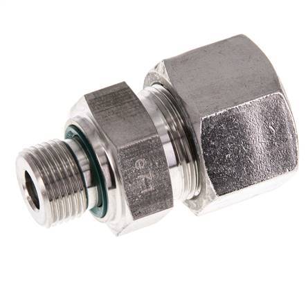 G 3/8'' Buitendraad x 16S RVS Rechte Snijring Koppeling met FKM Afdichting 400 Bar DIN 2353