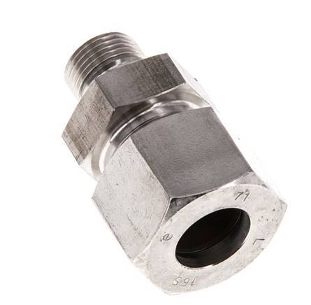 G 3/8'' Buitendraad x 16S RVS Rechte Snijring Koppeling met FKM Afdichting 400 Bar DIN 2353