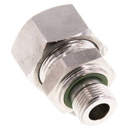 G 3/8'' Buitendraad x 18L RVS Rechte Snijring Koppeling met FKM Afdichting 315 Bar DIN 2353