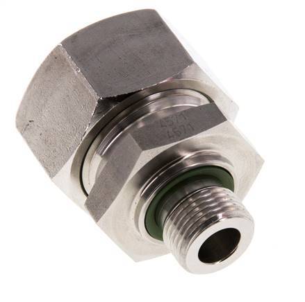 G 3/8'' Buitendraad x 22L RVS Rechte Snijring Koppeling met FKM Afdichting 160 Bar DIN 2353