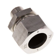 G 3/8'' Buitendraad x 22L RVS Rechte Snijring Koppeling met FKM Afdichting 160 Bar DIN 2353