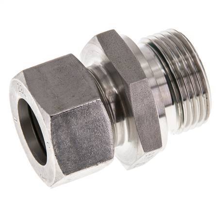 G 1'' Male x 22L Stainless steel Straight Cutting Ring with FKM Seal 160 Bar DIN 2353