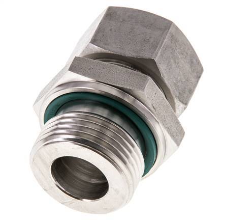 G 1'' Buitendraad x 22L RVS Rechte Snijring Koppeling met FKM Afdichting 160 Bar DIN 2353