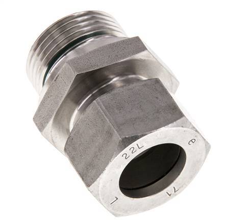 G 1'' Buitendraad x 22L RVS Rechte Snijring Koppeling met FKM Afdichting 160 Bar DIN 2353