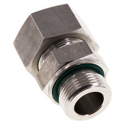 G 1'' Buitendraad x 25S RVS Rechte Snijring Koppeling met FKM Afdichting 400 Bar DIN 2353