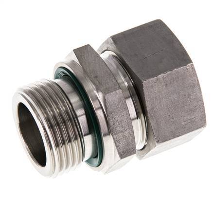 G 1'' Buitendraad x 28L RVS Rechte Snijring Koppeling met FKM Afdichting 160 Bar DIN 2353