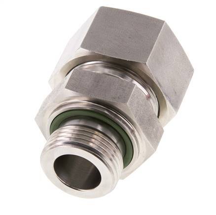 G 1'' Buitendraad x 30S RVS Rechte Snijring Koppeling met FKM Afdichting 400 Bar DIN 2353