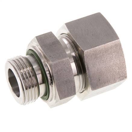 G 1'' Buitendraad x 30S RVS Rechte Snijring Koppeling met FKM Afdichting 400 Bar DIN 2353