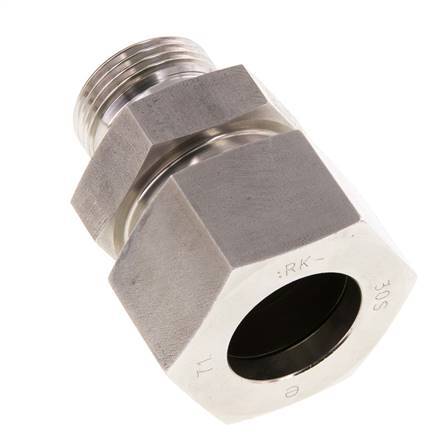 G 1'' Buitendraad x 30S RVS Rechte Snijring Koppeling met FKM Afdichting 400 Bar DIN 2353