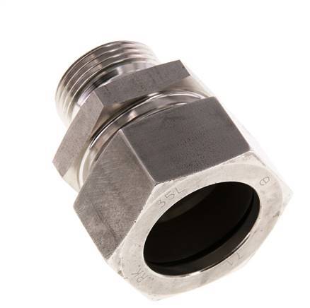 G 1'' Buitendraad x 35L RVS Rechte Snijring Koppeling met FKM Afdichting 160 Bar DIN 2353