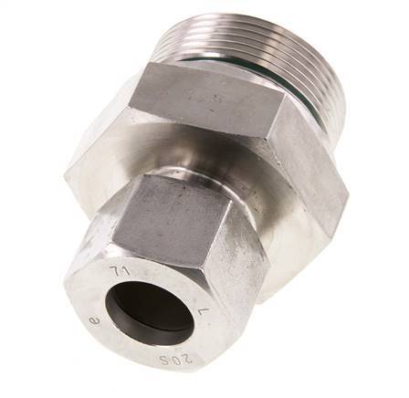 G 1 1/2'' Buitendraad x 20S RVS Rechte Snijring Koppeling met FKM Afdichting 400 Bar DIN 2353