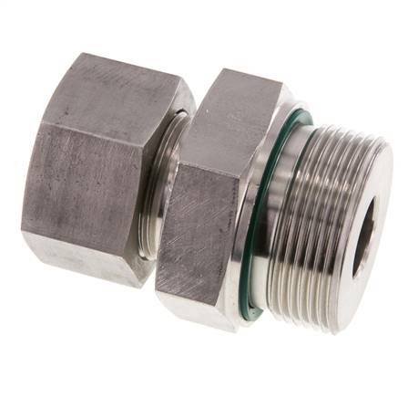 G 1 1/2'' Buitendraad x 25S RVS Rechte Snijring Koppeling met FKM Afdichting 400 Bar DIN 2353