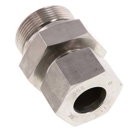 G 1 1/2'' Buitendraad x 25S RVS Rechte Snijring Koppeling met FKM Afdichting 400 Bar DIN 2353