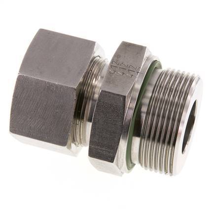 G 1 1/2'' Buitendraad x 30S RVS Rechte Snijring Koppeling met FKM Afdichting 400 Bar DIN 2353