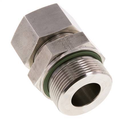 G 1 1/2'' Buitendraad x 30S RVS Rechte Snijring Koppeling met FKM Afdichting 400 Bar DIN 2353