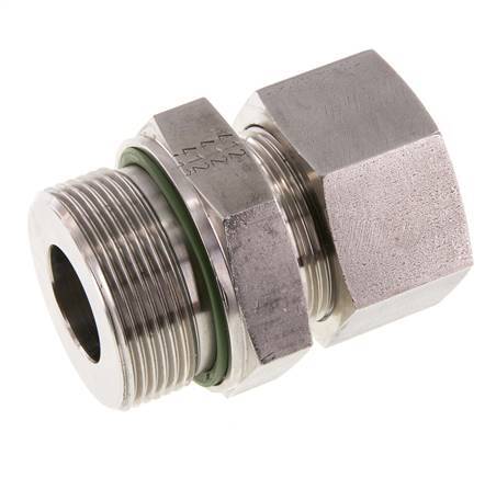 G 1 1/2'' Buitendraad x 30S RVS Rechte Snijring Koppeling met FKM Afdichting 400 Bar DIN 2353