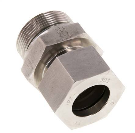 G 1 1/2'' Buitendraad x 30S RVS Rechte Snijring Koppeling met FKM Afdichting 400 Bar DIN 2353