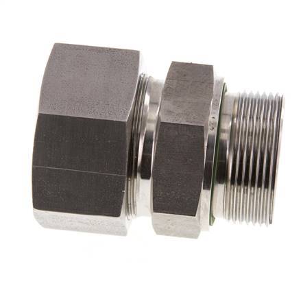 G 1 1/2'' Buitendraad x 38S RVS Rechte Snijring Koppeling met FKM Afdichting 315 Bar DIN 2353