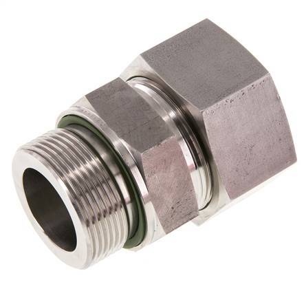 G 1 1/2'' Buitendraad x 38S RVS Rechte Snijring Koppeling met FKM Afdichting 315 Bar DIN 2353