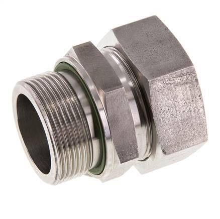 G 1 1/2'' Buitendraad x 42L RVS Rechte Snijring Koppeling met FKM Afdichting 160 Bar DIN 2353