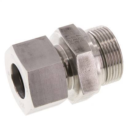 G 1 1/4'' Buitendraad x 25S RVS Rechte Snijring Koppeling met FKM Afdichting 400 Bar DIN 2353