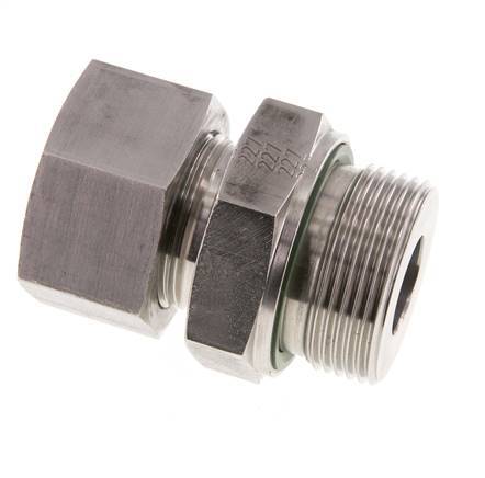 G 1 1/4'' Buitendraad x 25S RVS Rechte Snijring Koppeling met FKM Afdichting 400 Bar DIN 2353