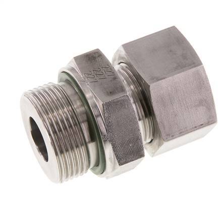 G 1 1/4'' Buitendraad x 25S RVS Rechte Snijring Koppeling met FKM Afdichting 400 Bar DIN 2353