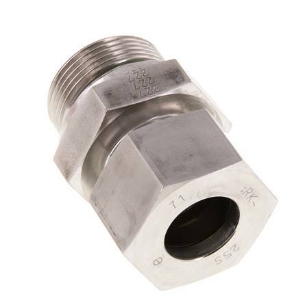 G 1 1/4'' Buitendraad x 25S RVS Rechte Snijring Koppeling met FKM Afdichting 400 Bar DIN 2353