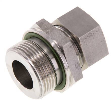 G 1 1/4'' Buitendraad x 28L RVS Rechte Snijring Koppeling met FKM Afdichting 160 Bar DIN 2353