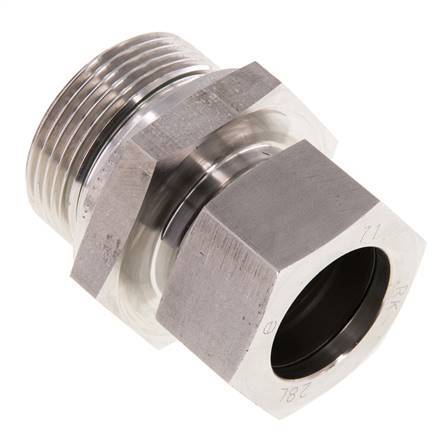 G 1 1/4'' Buitendraad x 28L RVS Rechte Snijring Koppeling met FKM Afdichting 160 Bar DIN 2353