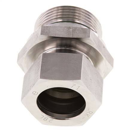 G 1 1/4'' Buitendraad x 28L RVS Rechte Snijring Koppeling met FKM Afdichting 160 Bar DIN 2353