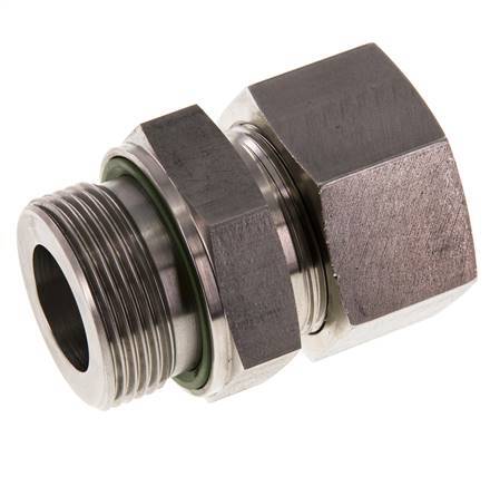 G 1 1/4'' Buitendraad x 30S RVS Rechte Snijring Koppeling met FKM Afdichting 400 Bar DIN 2353