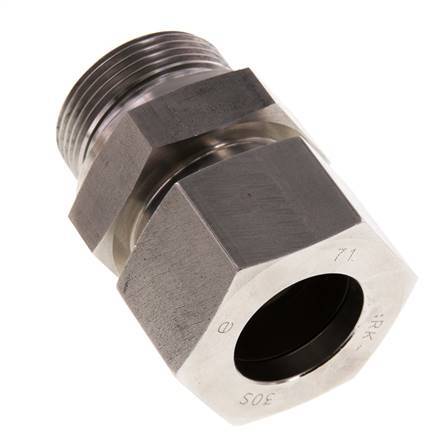 G 1 1/4'' Buitendraad x 30S RVS Rechte Snijring Koppeling met FKM Afdichting 400 Bar DIN 2353