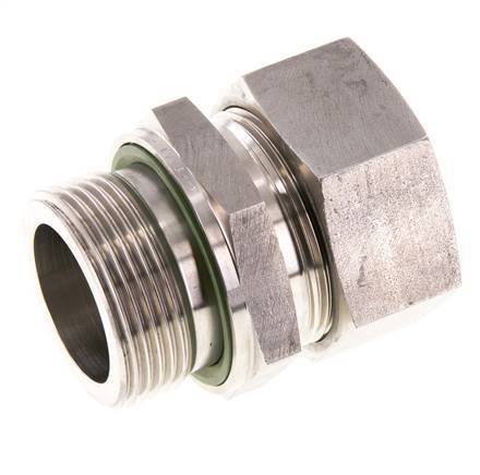 G 1 1/4'' Buitendraad x 35L RVS Rechte Snijring Koppeling met FKM Afdichting 160 Bar DIN 2353