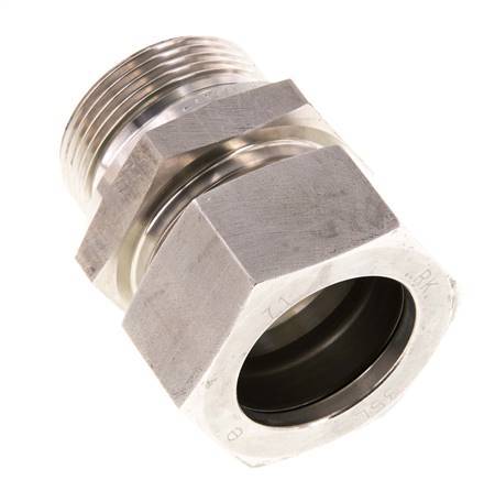G 1 1/4'' Buitendraad x 35L RVS Rechte Snijring Koppeling met FKM Afdichting 160 Bar DIN 2353