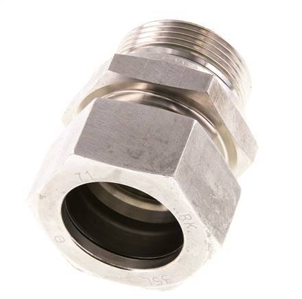 G 1 1/4'' Buitendraad x 35L RVS Rechte Snijring Koppeling met FKM Afdichting 160 Bar DIN 2353