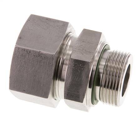 G 1 1/4'' Buitendraad x 38S RVS Rechte Snijring Koppeling met FKM Afdichting 315 Bar DIN 2353