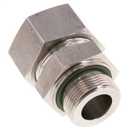 G 1 1/4'' Buitendraad x 38S RVS Rechte Snijring Koppeling met FKM Afdichting 315 Bar DIN 2353