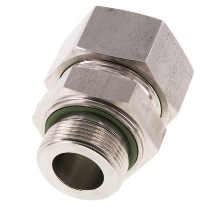 G 1 1/4'' Buitendraad x 38S RVS Rechte Snijring Koppeling met FKM Afdichting 315 Bar DIN 2353