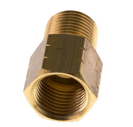 1/2'' NPT x G 1/2'' M/F Messing Verloopring 16 Bar - Hydrauliek