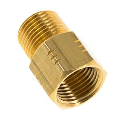 R 1/2'' x 1/2'' NPT M/F Messing Verloopring 16 Bar - Hydrauliek