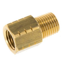 R 1/4'' x 1/4'' NPT M/F Messing Verloopring 16 Bar - Hydrauliek