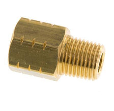 R 1/4'' x 1/4'' NPT M/F Messing Verloopring 16 Bar - Hydrauliek
