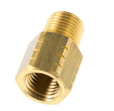 R 1/4'' x 1/4'' NPT M/F Messing Verloopring 16 Bar - Hydrauliek