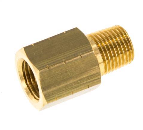 R 1/8'' x 1/8'' NPT M/F Messing Verloopring 16 Bar - Hydrauliek