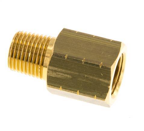 R 1/8'' x 1/8'' NPT M/F Messing Verloopring 16 Bar - Hydrauliek