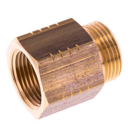 G 3/4'' x 3/4'' NPT M/F Messing Verloopring 16 Bar - Hydrauliek