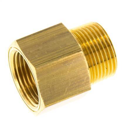 R 3/4'' x 3/4'' NPT M/F Messing Verloopring 16 Bar - Hydrauliek